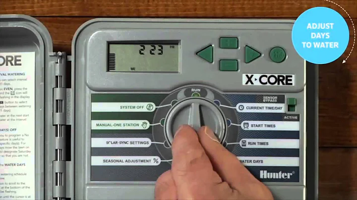 Hunter X-Core Controller - Guide: How to adjust days and run times