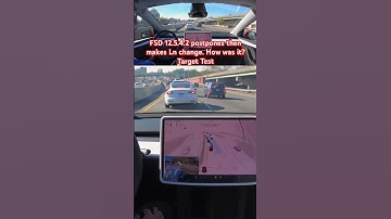 FSD 12.5.4.2 postpones then makes Ln change. How was it? Target Test #teslafsd #fsdbeta #fsd