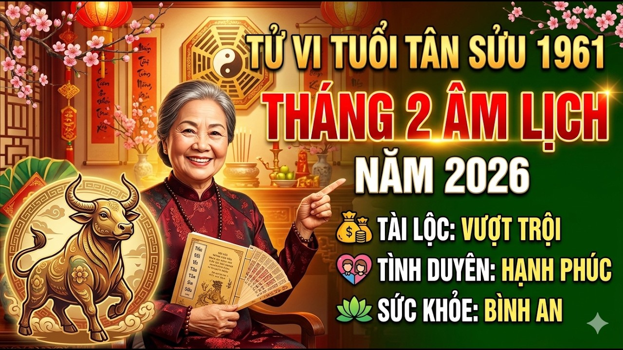 Tử Vi Tuổi Tân Sửu 1961: Trong Tháng 2 Âm Lịch Năm 2026 | Công Việc – Tài Lộc – Gia Đạo – Sức Khỏe?