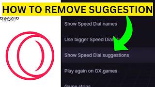 How To Remove Suggestions on Opera GX(EASY)
