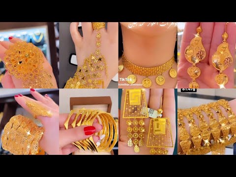 كولكشن روعه من الذهب الخليجي والعراقي ذهب صافي عيار21 غوايش اساور خواتم حلقان اطقم روعه السعوديه