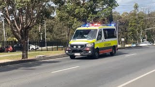 QAS Black Bumper 5289 Responding Code 1 To Urgent Call From Durack Ambulance Station 