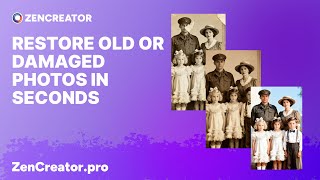 Restore Old or Damaged Photos in Seconds Using AI (Zencreator.pro Tutorial) screenshot 5