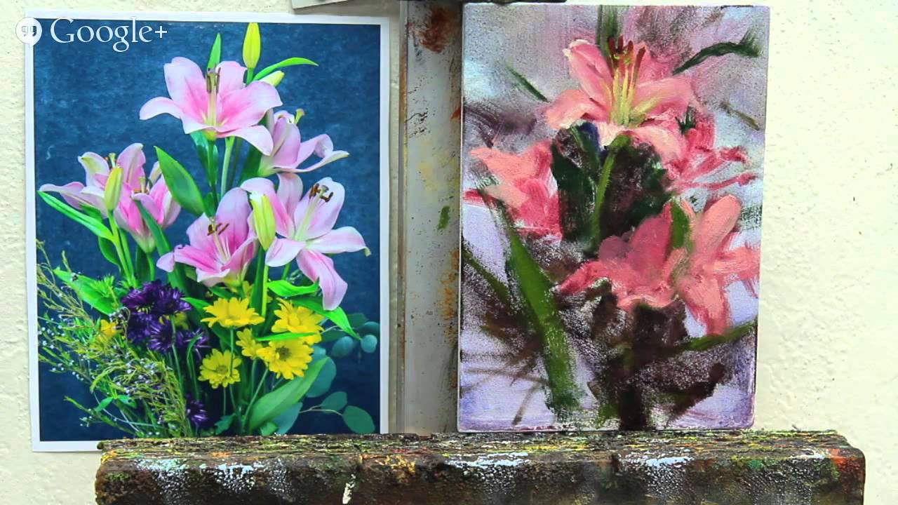 Live Oil Painting Demo Easter Lilies Bill Inman Muncie, IN YouTube
