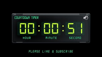 51 SECONDS TIMER - 1080p - COUNTDOWN TIMER
