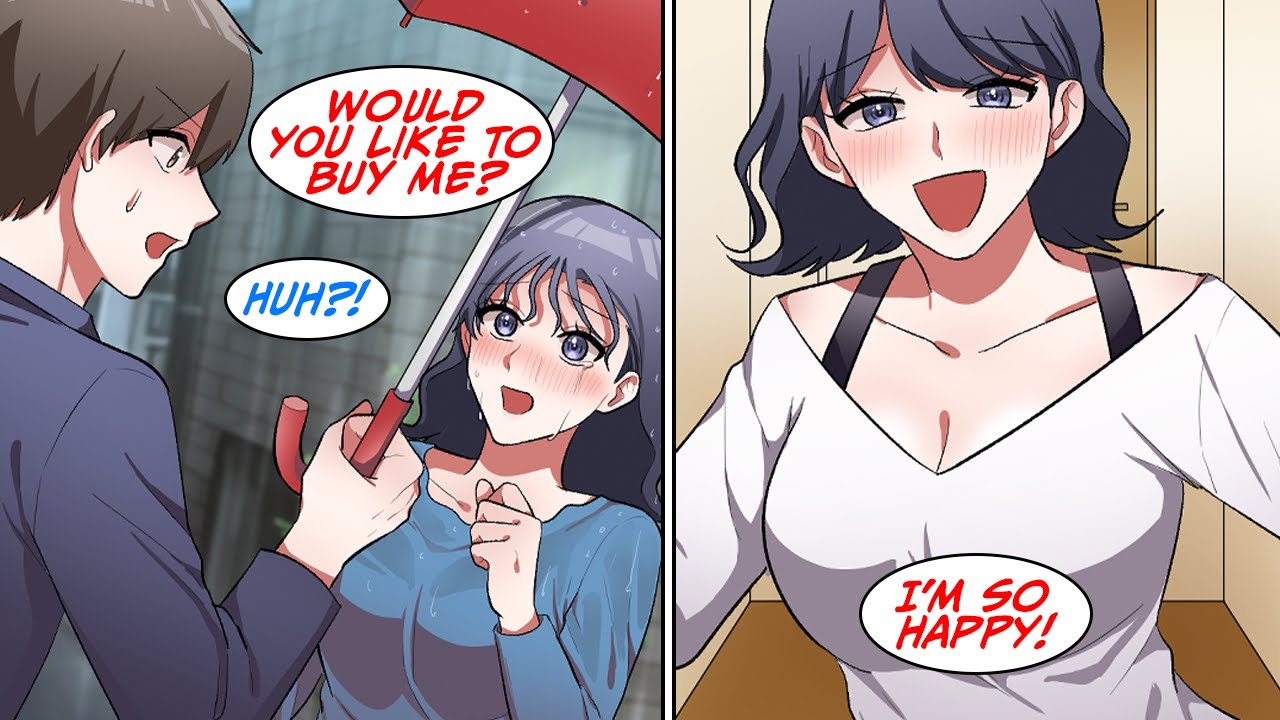 [Manga Dub] Я столкнулся с красивой бездомной женщиной, стоящей под дождём без зонтика [RomCom]