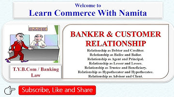 Banker and Customer Relationship|Relationship as Debtor & Creditor|Bailee &Bailor|Banking Law| IBPS|