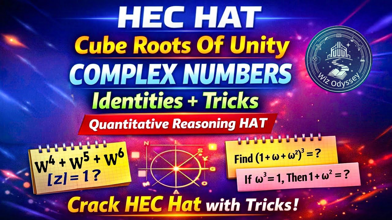 HEC HAT: Cube Roots Of unity, Complex numbers, Quantitative Reasoning ...