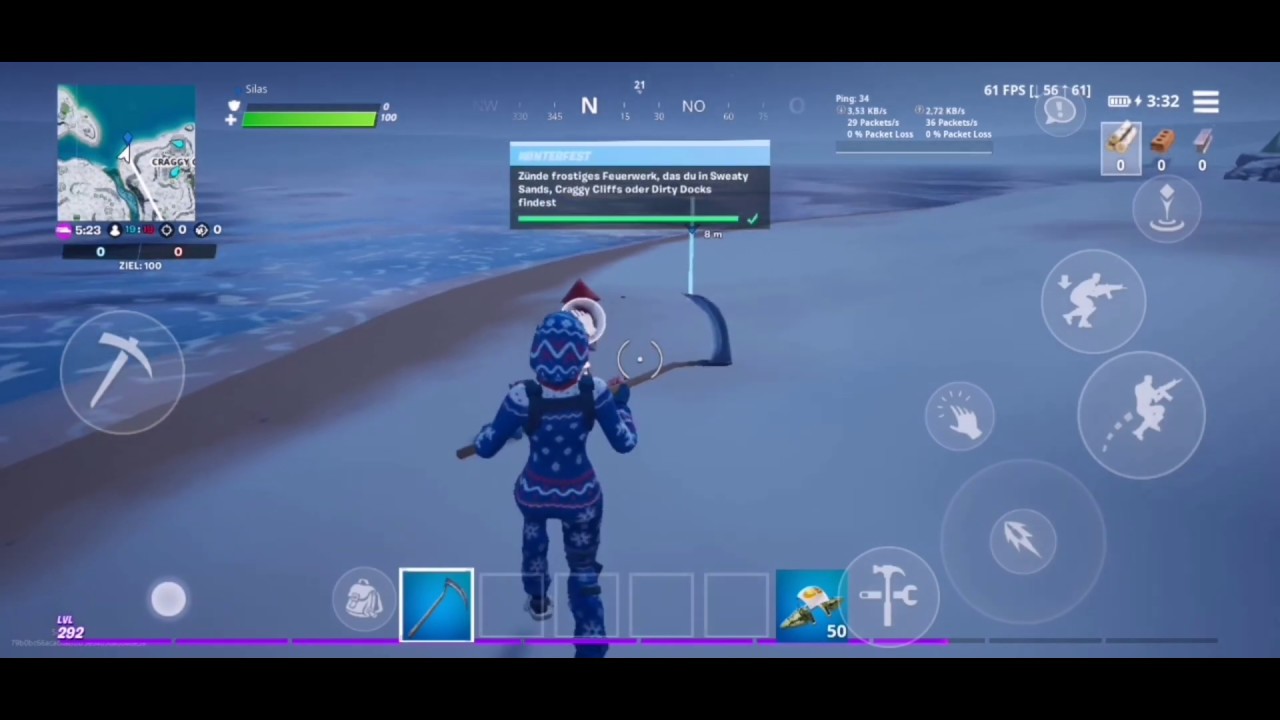 Light a Frozen Firework found on beaches | Winterfest Challenge Fortnite - 2020 Glider