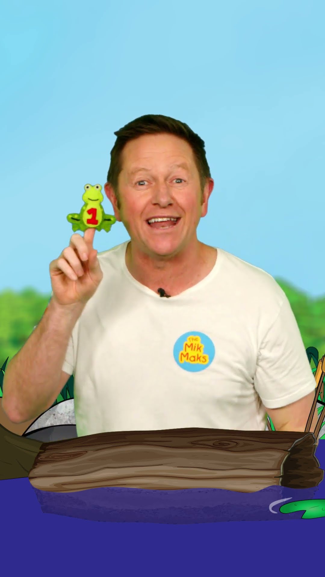 Three Little Speckled Frogs Finger Puppets with Joel #shorts #kidssongs -