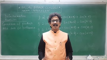 Trigonometry, Factorization and Defactorization Formulae Part-1