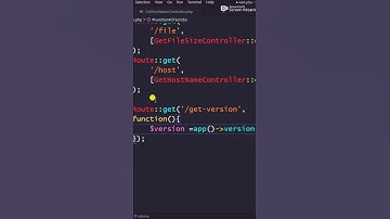 #5 Get Version from code in laravel #short