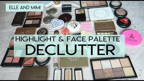 Makeup Declutter 2017  | Highlighters & Face Palettes