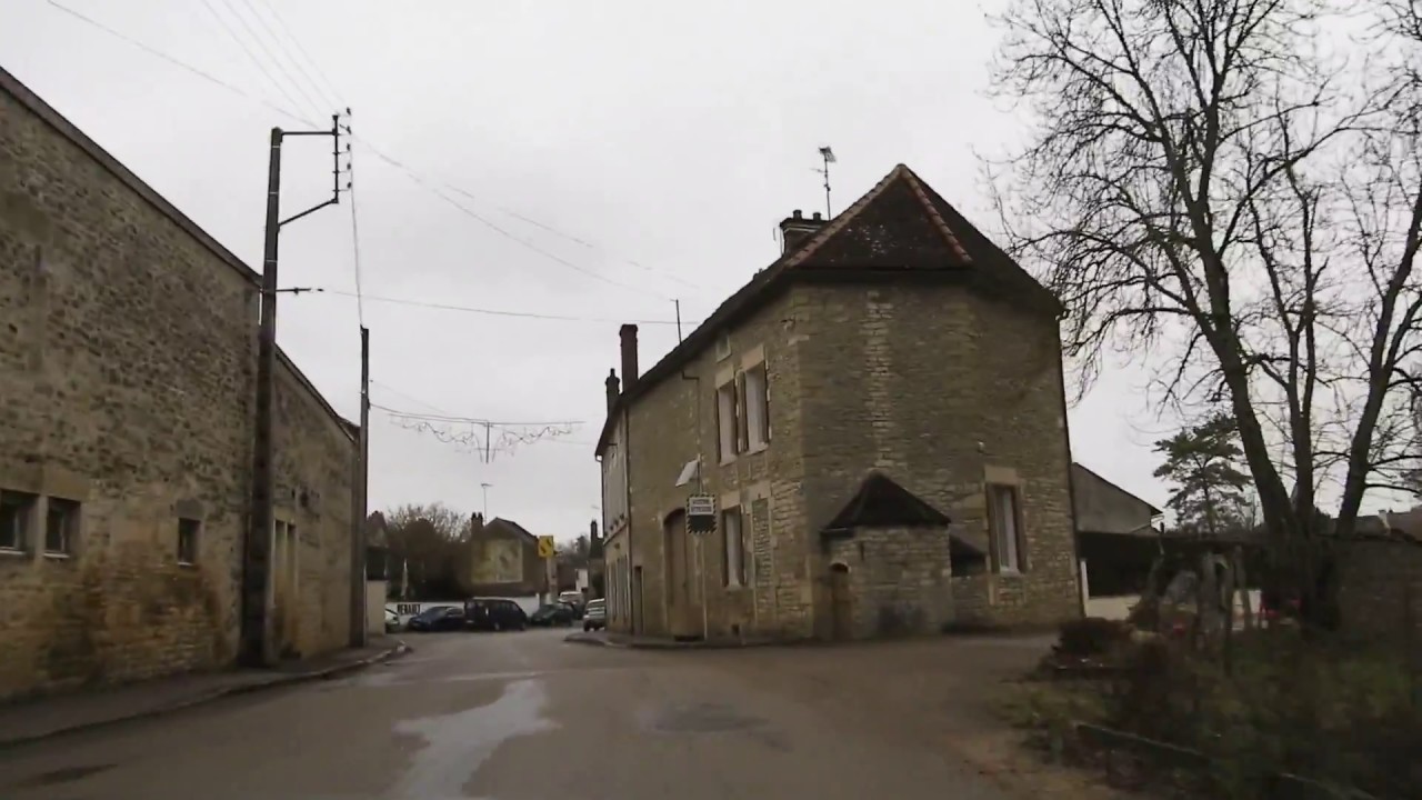 driving through Burgundy France - christmas 2017