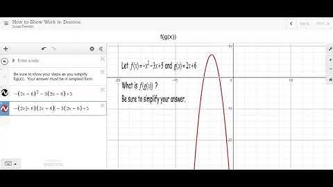 Desmos How to Show Work: Composition of Functions
