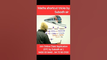 Maths shortcut tricks by Subodh sir #maths #mathtricks #trending