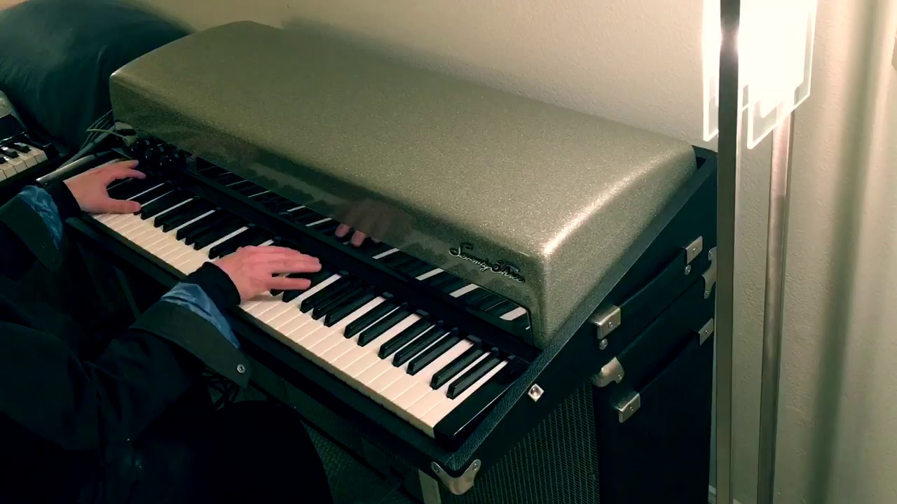 Jamiroquai's "Space Cowboy"; incomplete; 1966 Fender Rhodes silver Sparkle-top Suitcase Piano