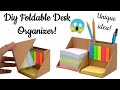 Diy foldable desk organizer how to make desk organizer at home diy office desk organizerdiy idea