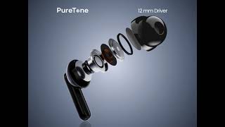 Ooge Wavepods 3 Tws Earbuds 45H Playtime, Dual Mic, Enc, 12Mm Bass Driver