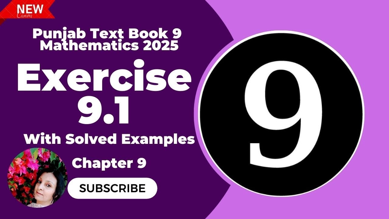 9th Class Math New Book 2025 Exercise 9.1 || Class 9 Math Chapter 9 Ex ...