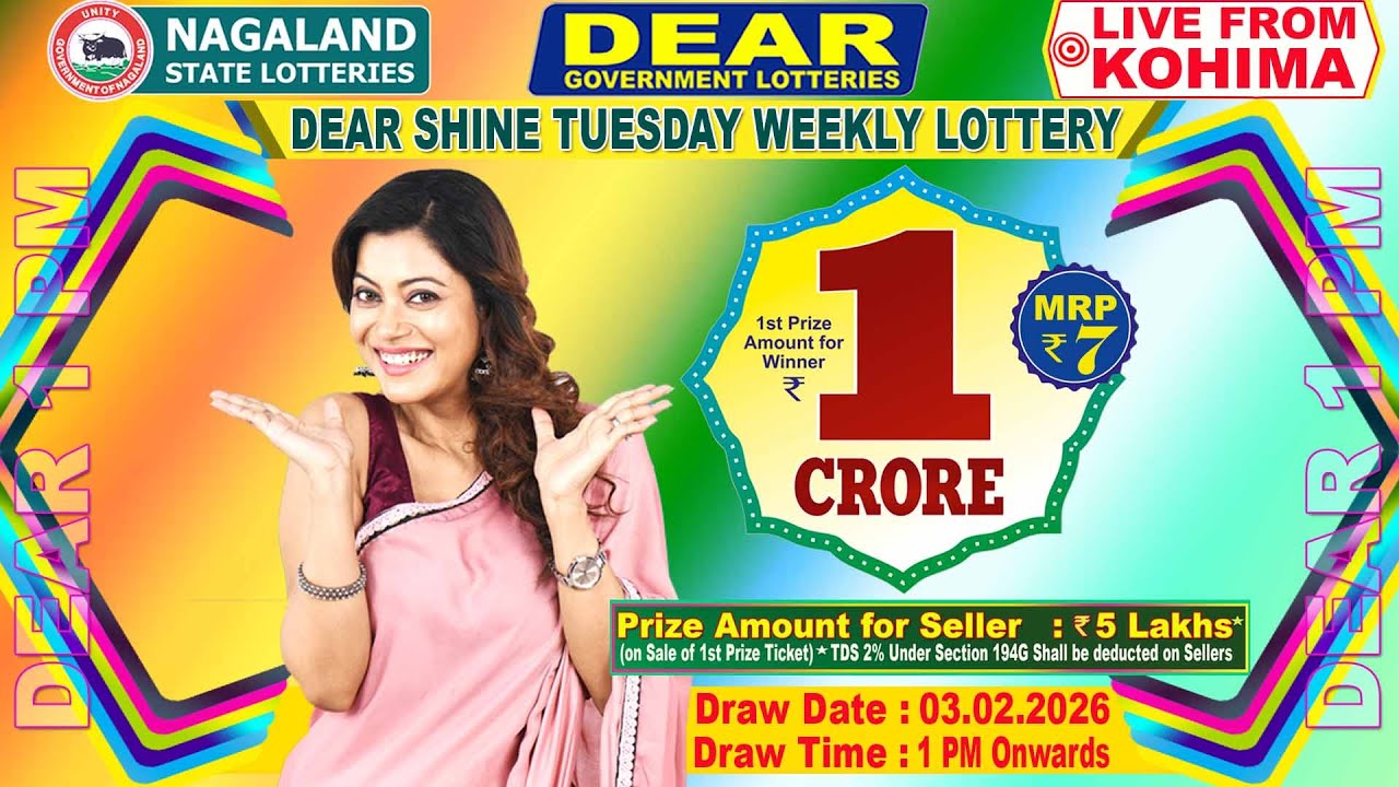 DEAR 1 PM TUESDAY WEEKLY LOTTERY LIVE TODAY 1 PM ONWARDS |03.02.2026| LIVE FROM NAGALAND
