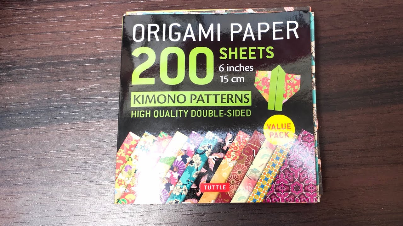 Unboxing origami paper pack .