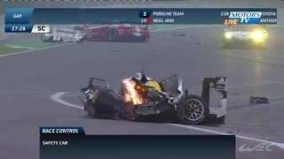 Mark Webber Matteo Cressoni Huge Crash 2014 WEC Season Finale in Sao Paulo