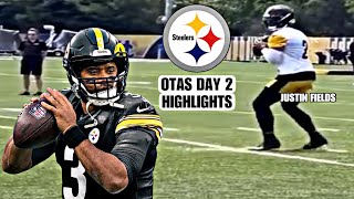 Pittsburgh Steelers OTA’s DAY 2 HIGHLIGHTS: Justin Fields & Russell Wilson *FIRST LOOK* QB Drills