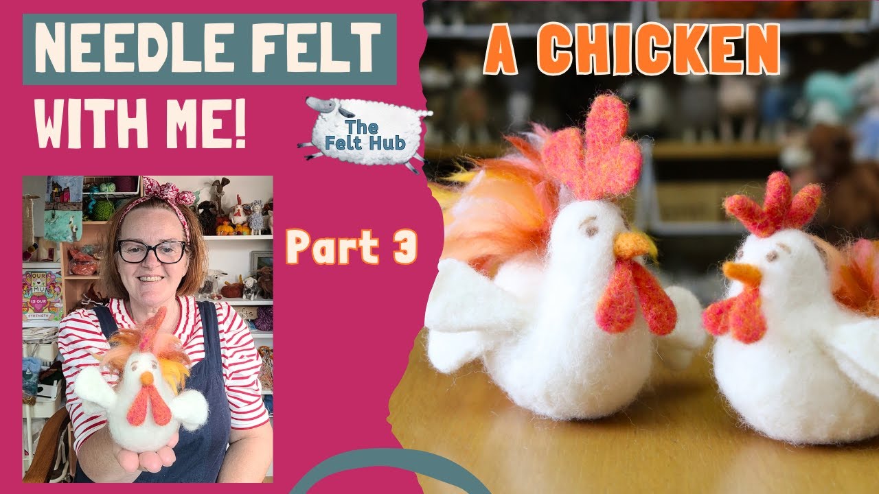 Needle felting tutorial, Needle felted chicken with Lincolnshire Fenn ...