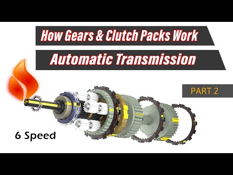 How Gears & Clutch Packs Work for 6 Speed Automatic Transmission: PART 2