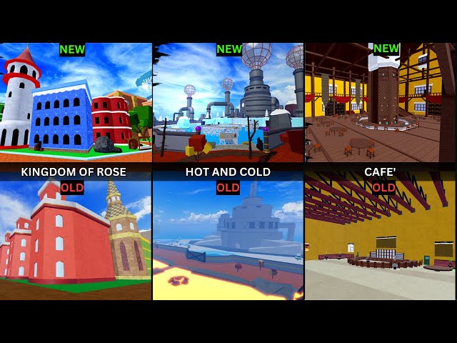 Blox Fruits Old Vs New Maps Update 20 (Side By Side Compare) 