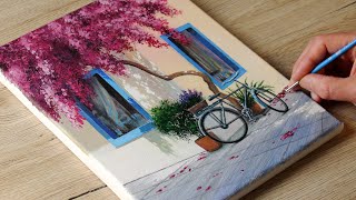 Painting a Mediterranean Village / Acrylic Painting / Vadym art