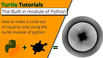 How To Draw a Circle Out Of Squares With The Turtle Module Of Python || Turtle Module Tutorials