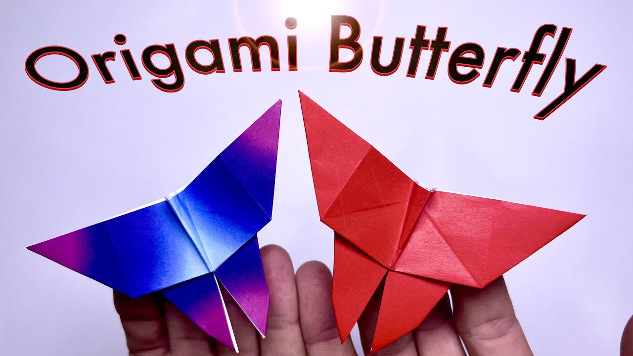 Easy Origami Butterfly / 3 Dakikada Kelebek Yapımı (KAĞITTAN BASİT