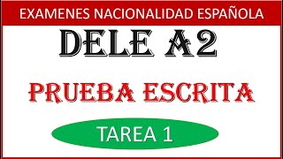 DELE A2 WRITTEN TEST TASK 1 SOLVED