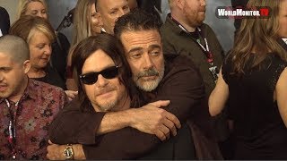 Norman Reedus gets a Kiss and Hug at 'The Walking Dead' Season 8 premiere