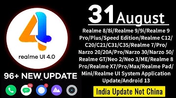 Realme August 2022 New Updates | Stable and Beta | Full Devices List | realme UI 4.0 Update ⚡⚡