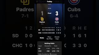 Padres lose first game of the year to Cubs 3-1 at Wrigley #sandiegopadres #chicagocubs