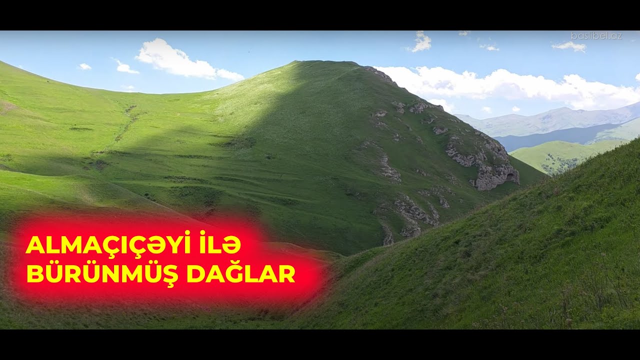 Almaçiçəyi ilə bürünmüş dağlar