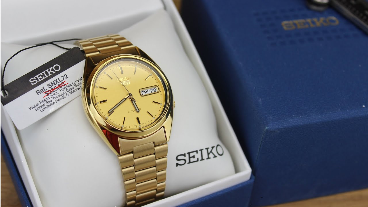 Seiko SNXL72 (Seiko 5 Gold) Unboxing & First Impressions | Is it a Dress  Watch or Casual Watch?