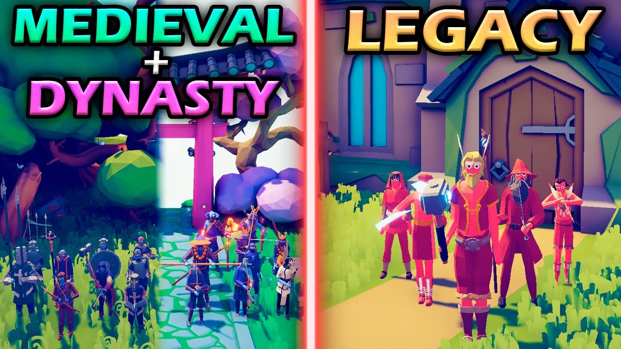 MEDIEVAL + DYNASTY TEAM vs LEGACY TEAM - Totally Accurate Battle Simulator | TABS