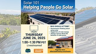 Webinar: Solar 101 – Helping People Go Solar