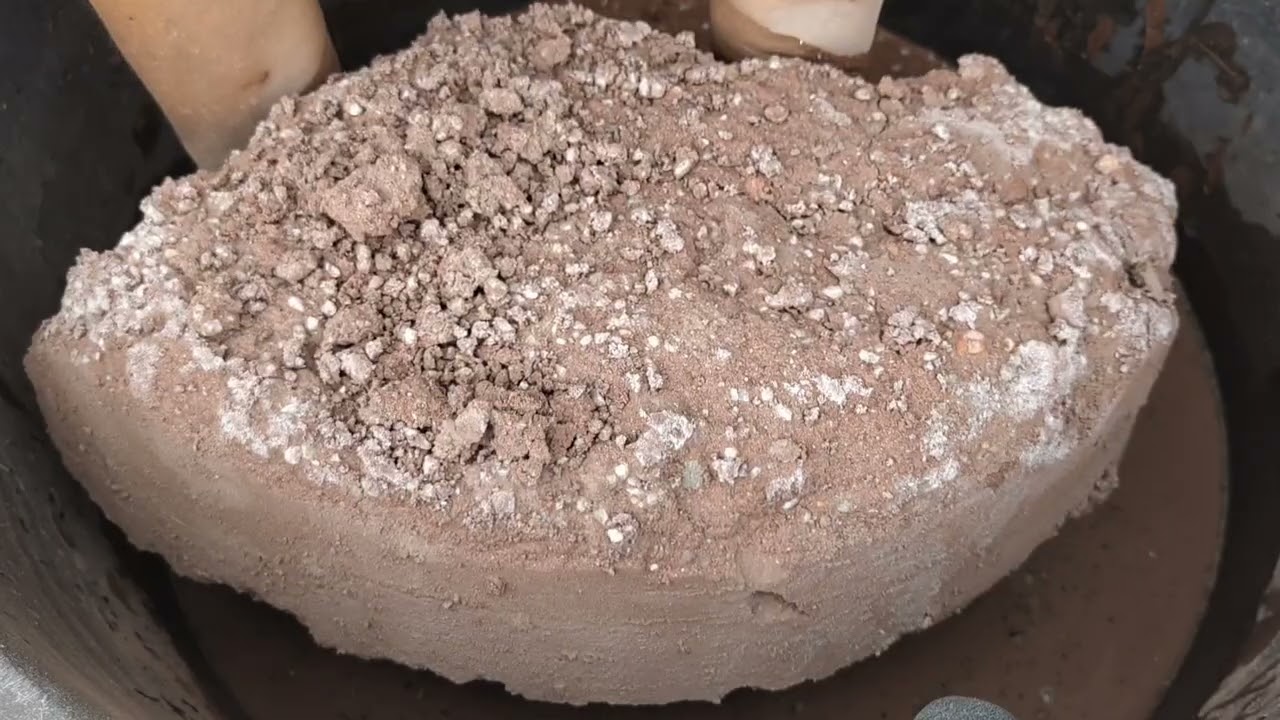 Sa Asmr|| red dirt with white concrete crumbling dry and water 💦💦