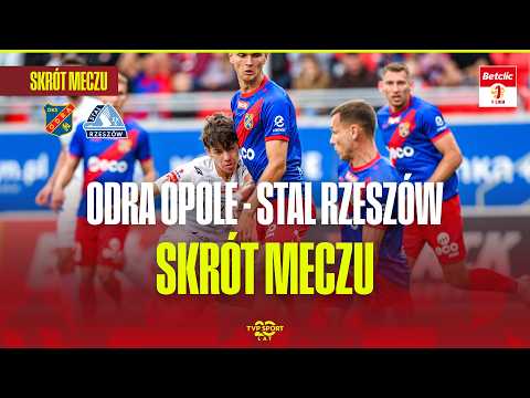 Skrót: Odra Opole - Stal Rzeszów | Betclic 1 Liga, 8. Kolejka. Emocje w Opolu!