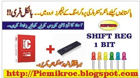 shift register left to right single bit part1 using mikroc pic