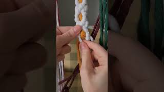 Macrame diamond with accent color #macrame