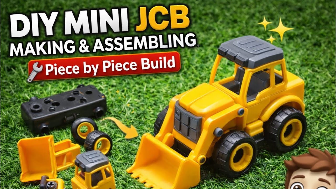 DIY Mini JCB Assembling | Satisfying Build @VivekDIYFarm 