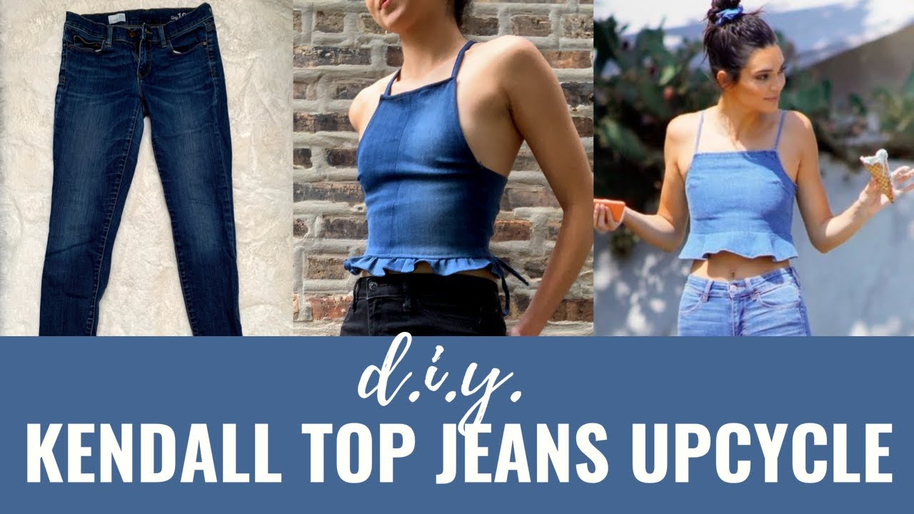 D.I.Y. Kendall Top Jeans Upcycle - YouTube