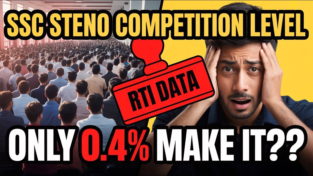 SSC Stenographer 2026 Competition Level EXPOSED 🔥 | RTI Data Reveals Real Selection Ratio