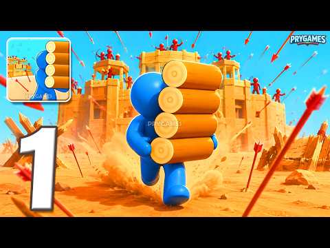 Stack Build IO Brick Castle - Gameplay Walkthrough Part 1 - Stickman Castle Defender (Android, iOS)